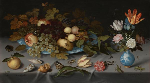 Balthasar van der Ast: Stillleben mit Früchten und Blumen (1620)