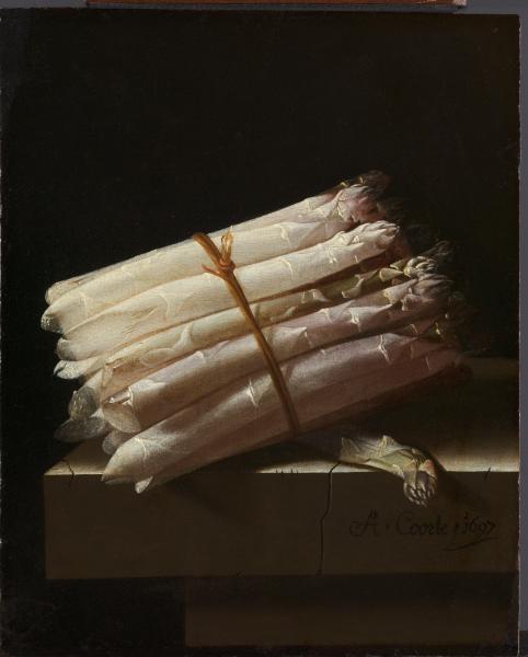 Adriaen Coorte: Stilleven met asperges (1697)